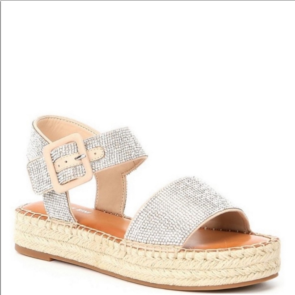 Gianni Bini Keegan three rhinestone platform sandals
